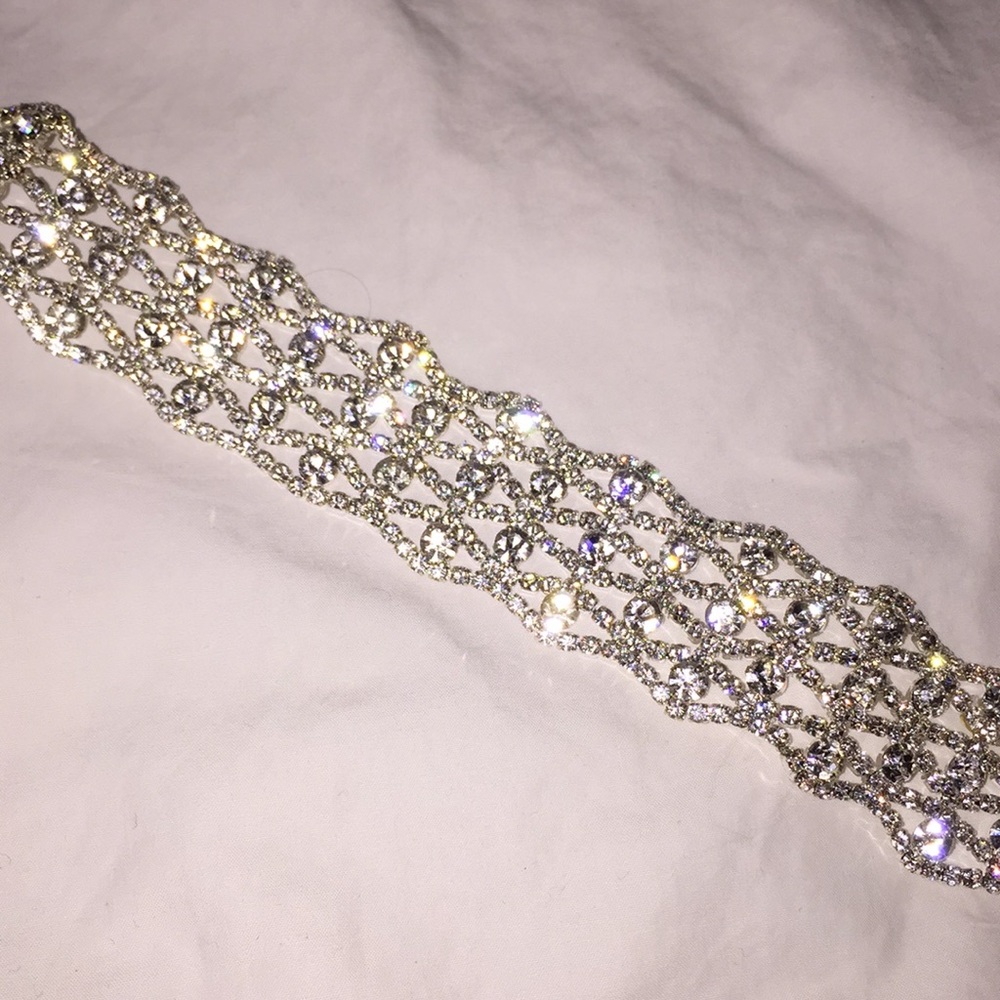Glass Rhinestone choker - Picture 2 of 8